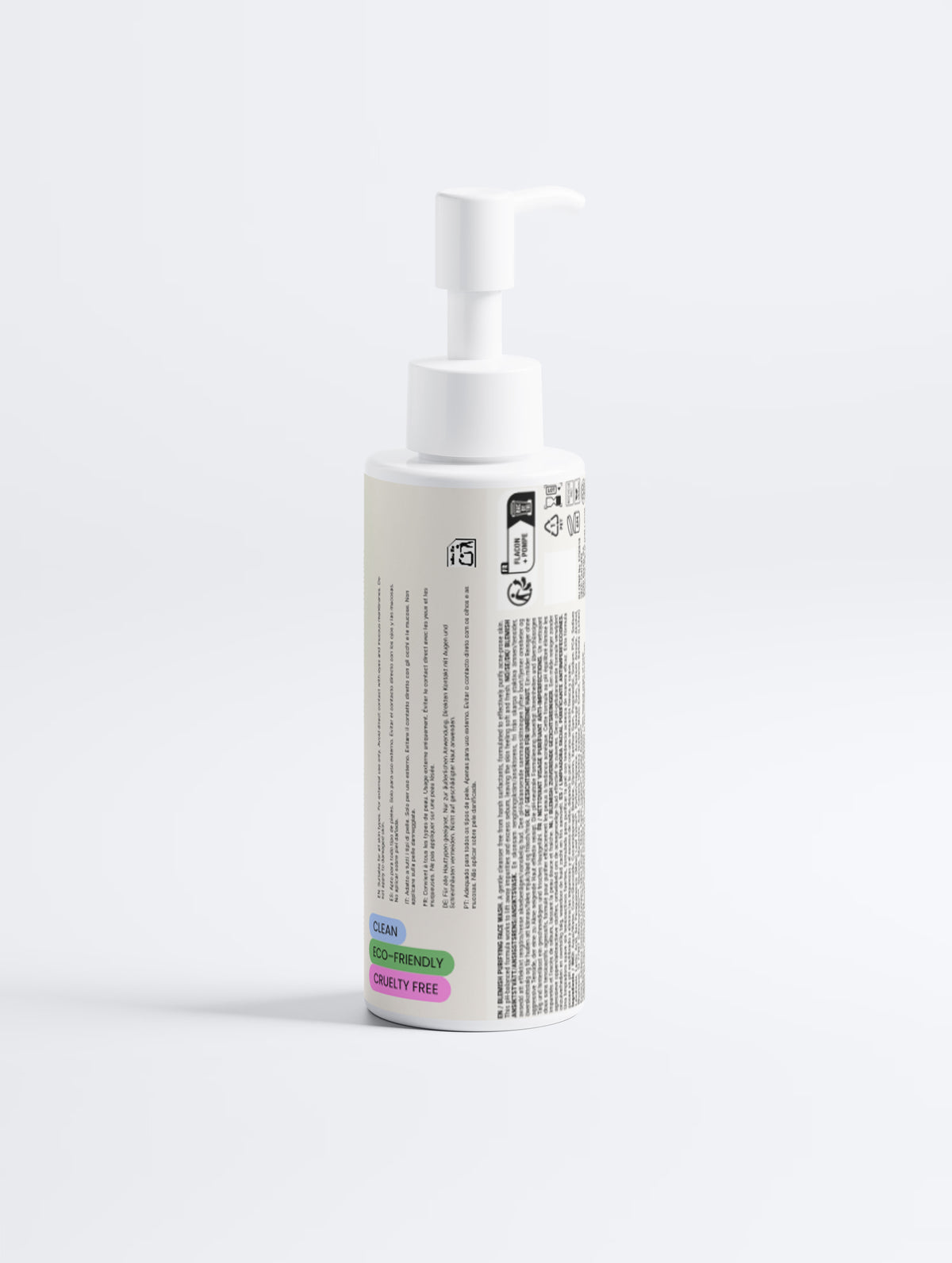 Acne Purifying Face Wash de Zweet Cosmetics visto por detrás, limpiador facial purificante para el cuidado diario de la piel
